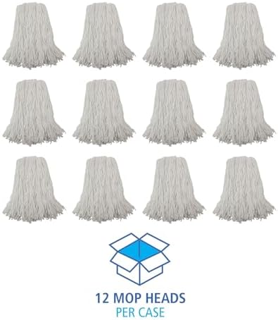 Boardwalk Premium Cut-End Wet Mop Heads 16oz White 12Carton 1