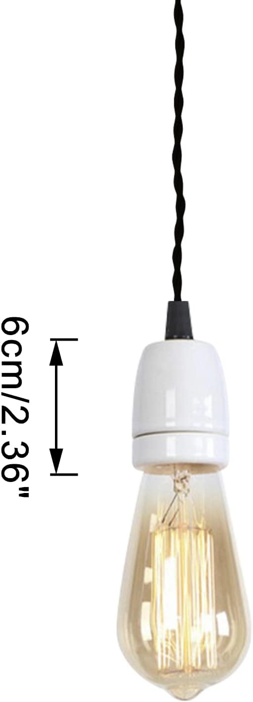3-Lights H Track Lighting with White Ceramic E26 Base