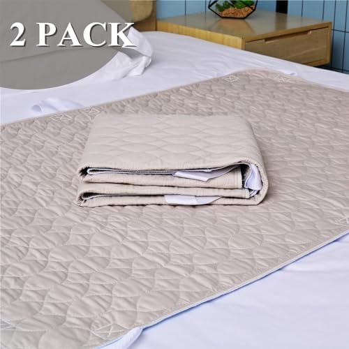 JUSSYOS Reusable Bed Pad with Handles 2 Pack for Incontinence
