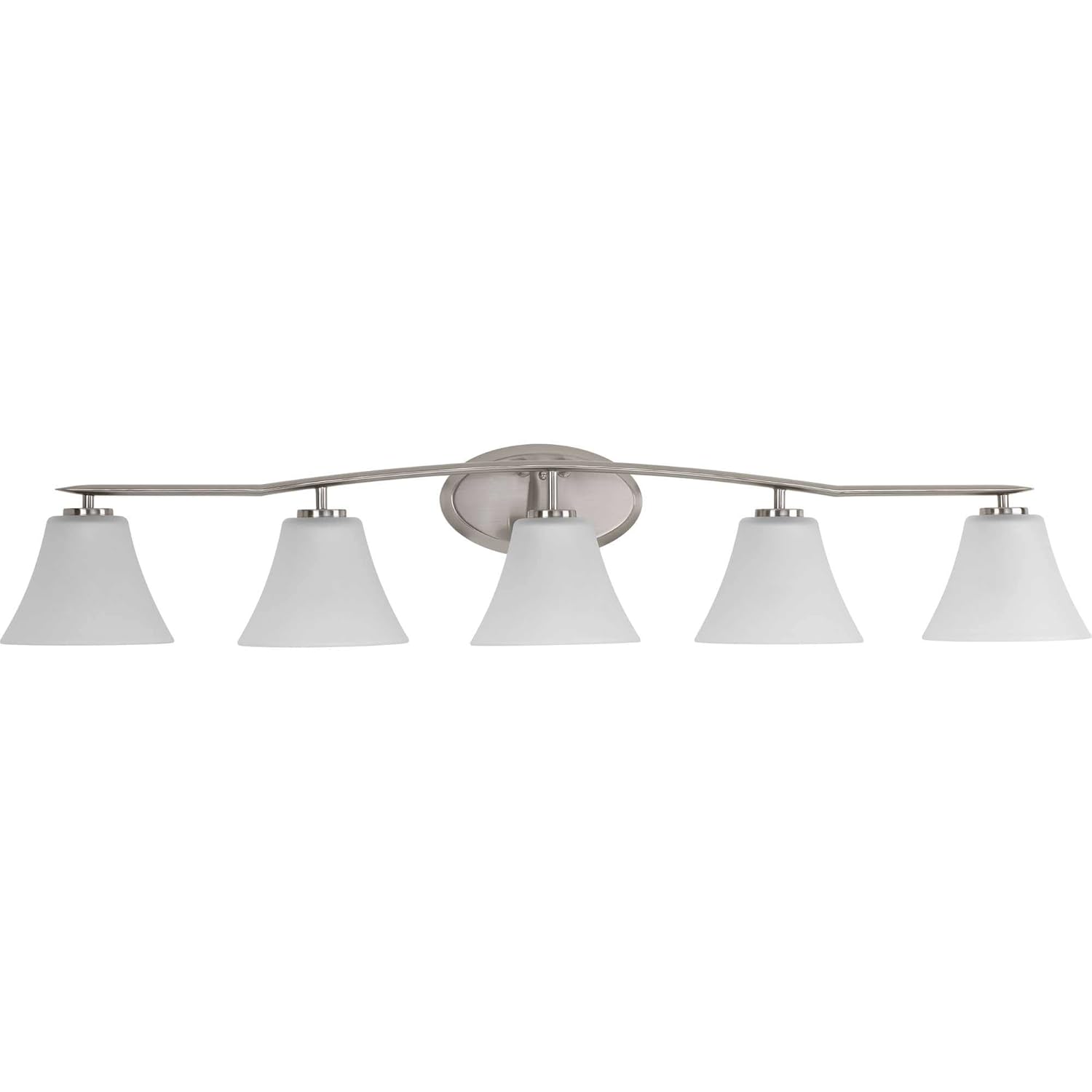 5-Light Brushed Nickel Bath Light by Progress