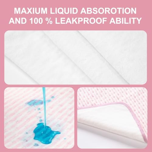 Ntoaujao Reusable Bed Pads 40x55 Waterproof Cotton For Adults Elderly Kids Pets