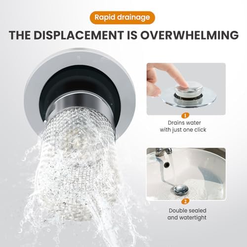 NOCRLG Universal Sink Drain Strainer with Pop-Up Mechanism