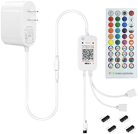GXILEE 12V LED Power Supply and Remote Controller with 4 Pin Connectors