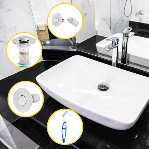 NNaseri Bathroom Sink Drain Strainer - Durable Includes Stopper