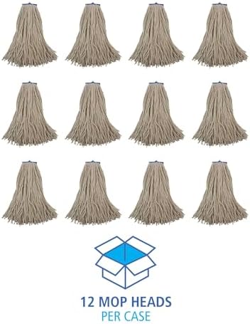 Boardwalk BWK724CEA 24 oz Cotton Wet Mop Head - White 1