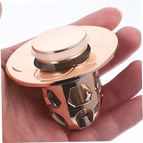 Angoily 2 Pack Rose Gold Copper Sink Stopper Drain Plug Set