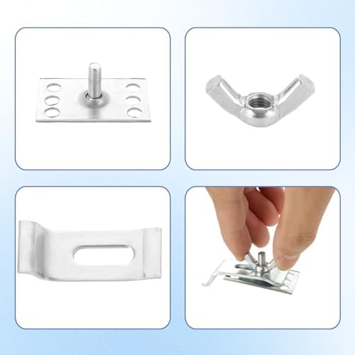 LANIAKEA 30PCS Sink Clips Kit - Silver Undermount Sink Mounting Clips