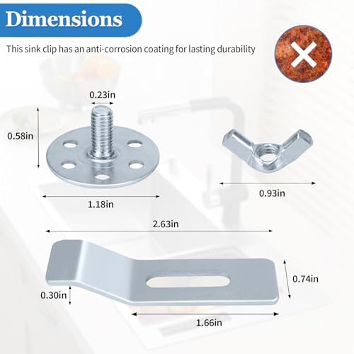ChangTa Undermount Sink Clips 10 Pack Heavy Duty Epoxy Brackets