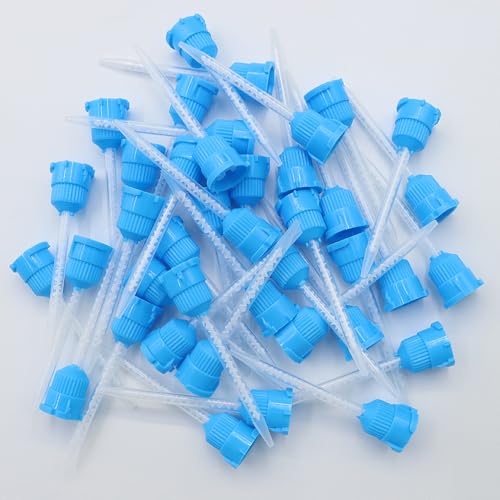 50pcs Blue Epoxy Mixing Nozzle for Glue Gun with 1121 Ratio