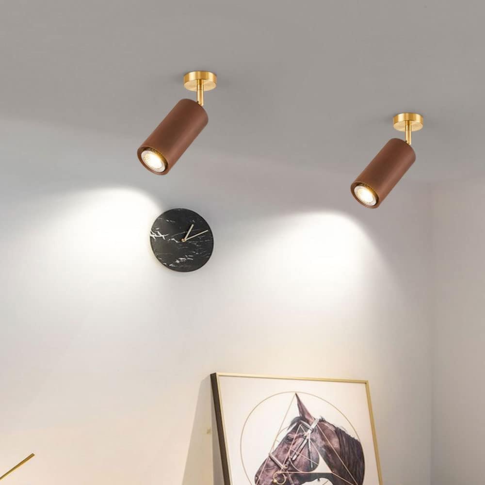 Modern Adjustable Wood Wall Lamp with 360 Rotation