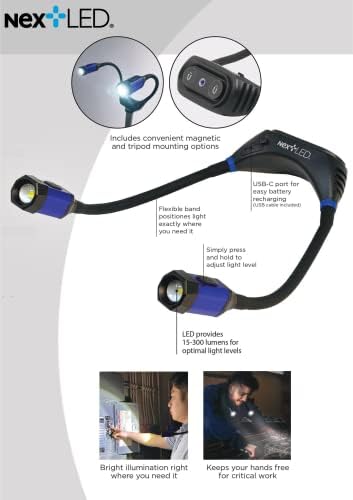 NextLED NT-6633 Rechargeable Neck Light with Magnetic Base