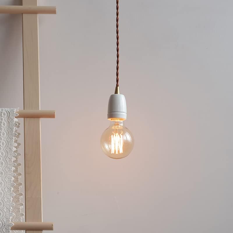 3-Pack H Track Lighting with Brown Twisted Cord