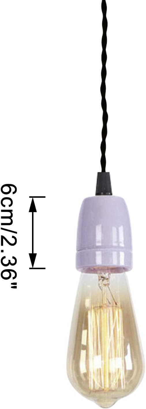 KAYYELAMP 1-Light H Track Pendant Light Purple Ceramic E26 Base