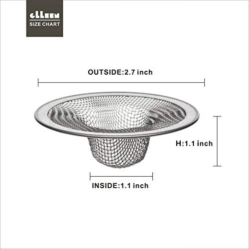 GXONE Drain Hair Catcher Mesh Metal Sink Strainer Set of 2