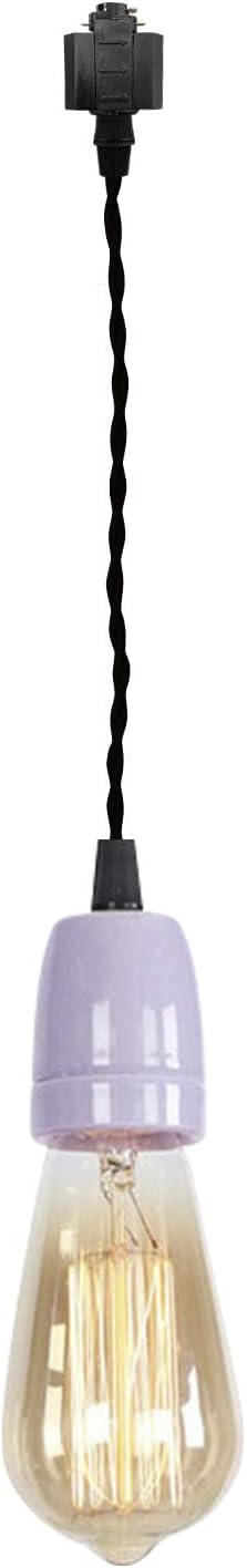 KAYYELAMP 1-Light H Track Pendant Light Purple Ceramic E26 Base