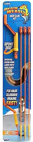 FlexiSnake Drain Weasel 3 Wand Clog Remover Tool