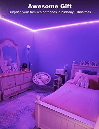 DAYBETTER 300ft RGB LED Strip Lights with App Control and IR Remote