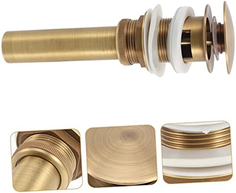 Housoutil Copper Sink Drain Stopper Pop-up Strainer