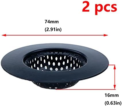 Antrader Kitchen Sink Strainer 2 Pack Black 3 Top 15 Basket