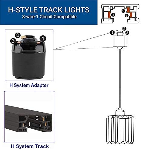 Kiven One Light Track Light with Crystal Pendant Matte Black Finish