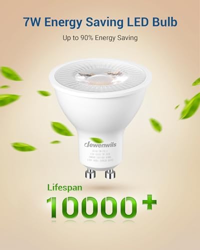 DEWENWILS 10-Pack Dimmable GU10 LED Bulbs 3000K Warm White 1