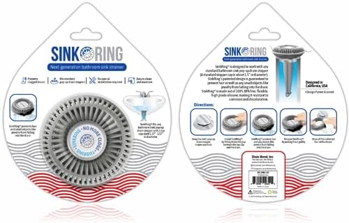 SinkRing Hair Catcher Gray Universal Drain Protector