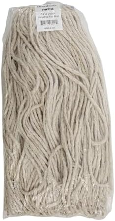 Boardwalk BWK724CEA 24 oz Cotton Wet Mop Head - White 1