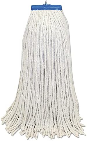 Boardwalk BWKCM22024 24 oz Lie-Flat Cotton Fiber Mop Head - White 12Carton