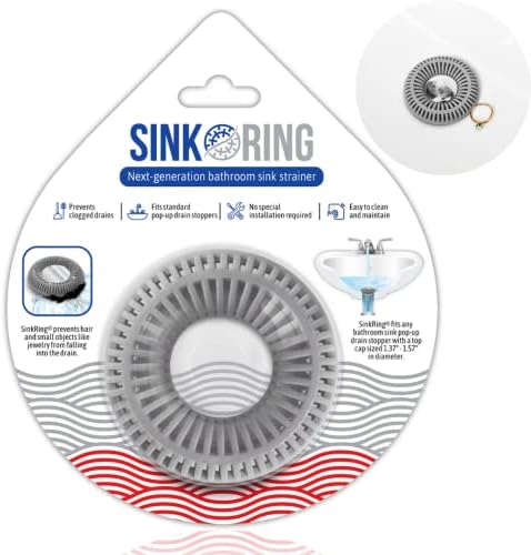SinkRing Hair Catcher Gray Universal Drain Protector