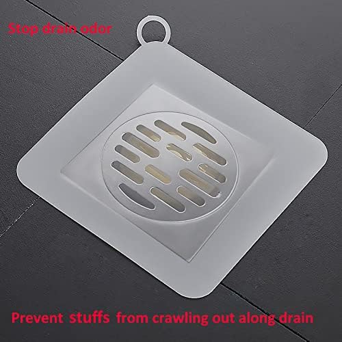 Xirgoe Silicone Drain Cover for Shower 79 Inch 22pcs White and Grey