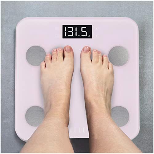 ELLE Digital Body Analysis Scale - 400 lbs Purple LCD
