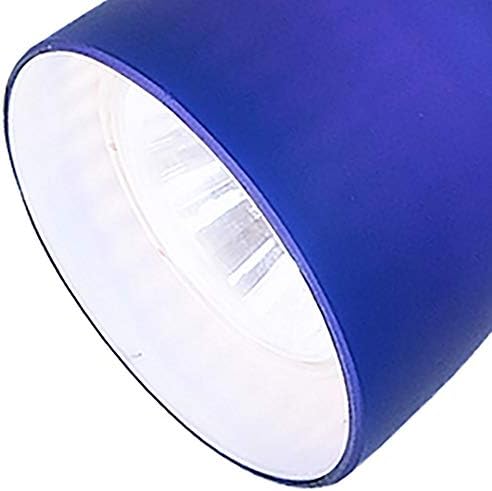 Benzara Adjustable Track Light Head with Blue Glass Shade