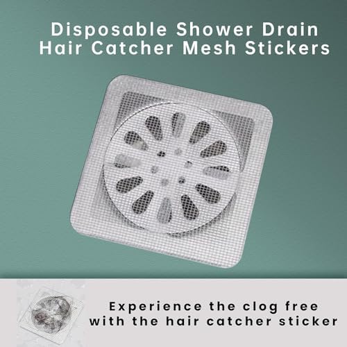 CVSN 30pcs 4 X 4 Disposable Shower Drain Cover Strainer Hair Catcher