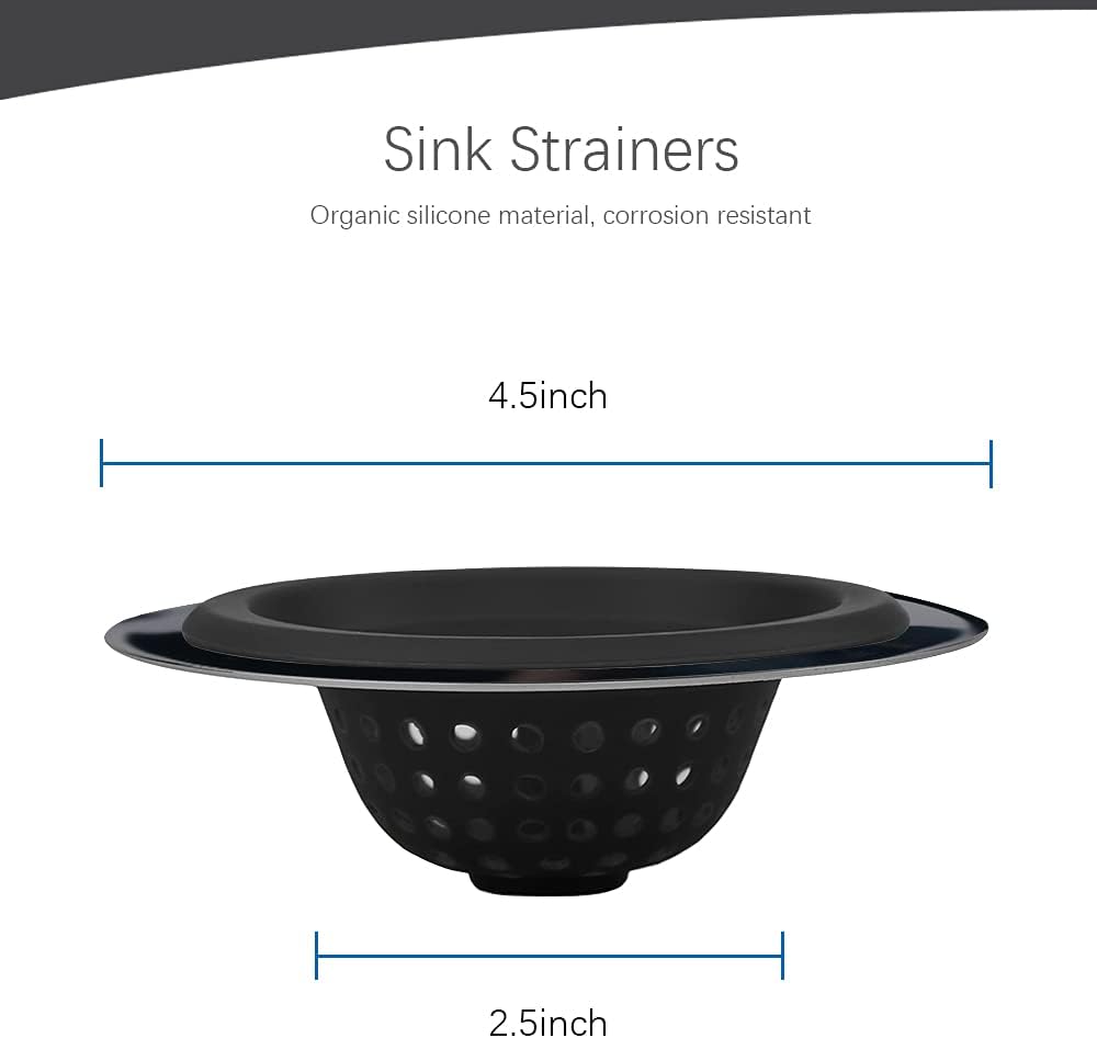 MW-NIHOLA 2PCS Sink Strainers Flexible and Rust Free
