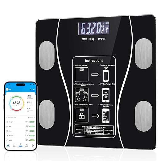 Smart Digital Body Fat Scale with Bluetooth Connectivity