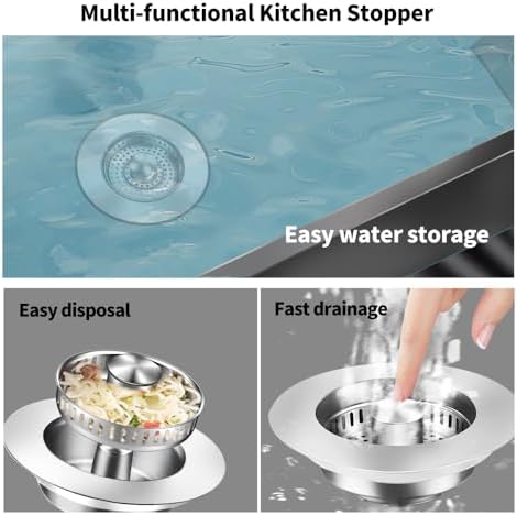 Upgraded 3 in 1 Kitchen Sink Drain Strainer