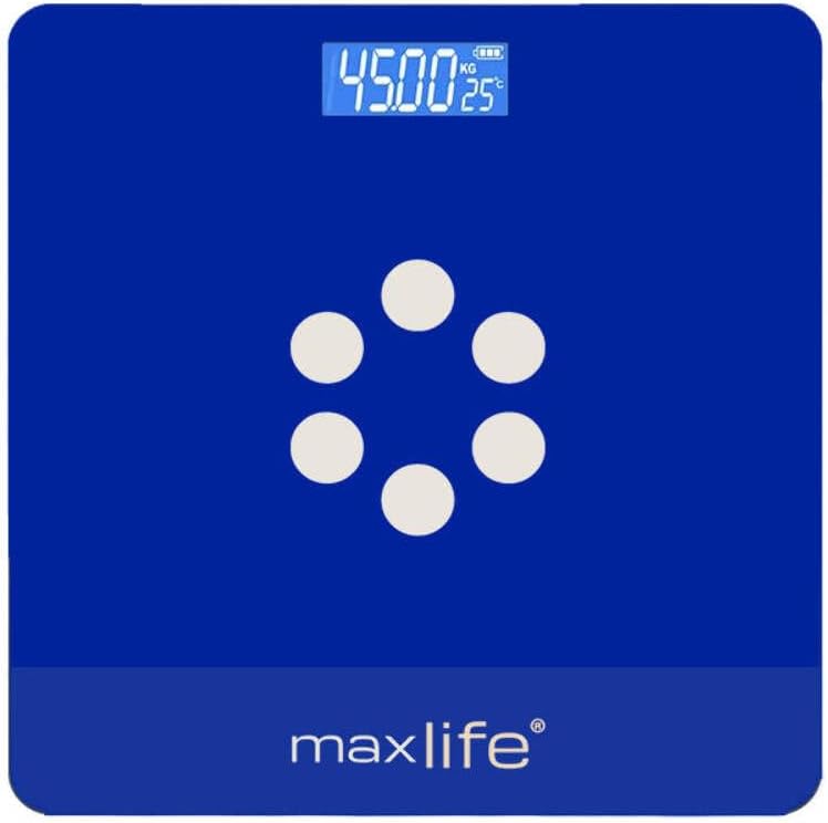 Max Life Digital Body Weight Scale with Large 12 Inch Tempered Glass Display