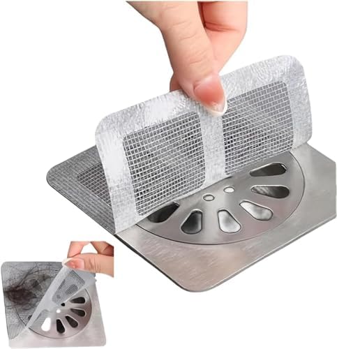 CVSN 30pcs 4 X 4 Disposable Shower Drain Cover Strainer Hair Catcher