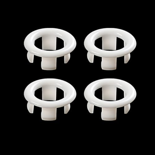 4-Pack White Sink Overflow Hollow Rings 248mm