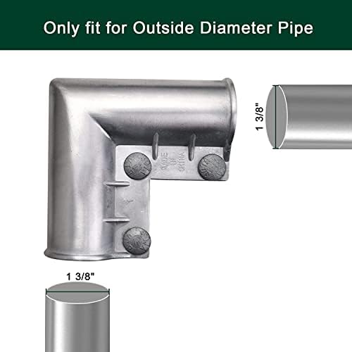 Quantfire Aluminum Chain Link Gate Corner 12-Pack