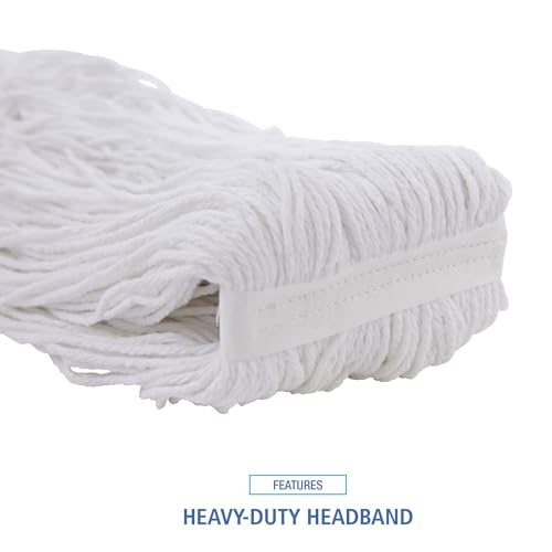 Boardwalk BWK2032RCT No 32 Rayon Cut-End Wet Mop Head - White 12Carton