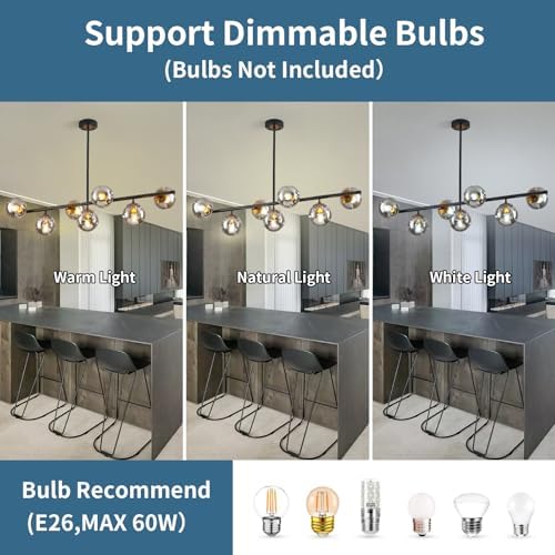 Modern Linear Chandeliers with Sloped Ceiling Adapter