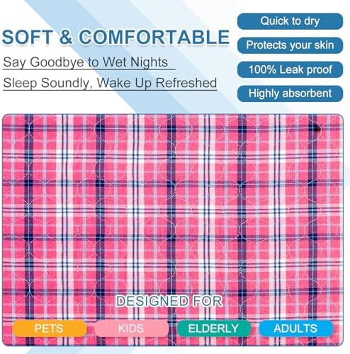 OUTCREATOR Reusable Bed Pads 34x54 for Incontinence Protection