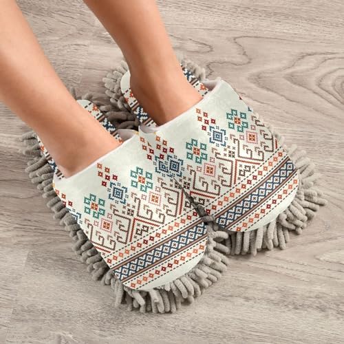 Kigai Microfiber Slippers with Ikat Pattern - Size L 1