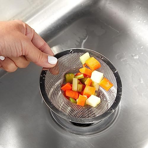 Juvale 4-Pack Stainless Steel Sink Strainers