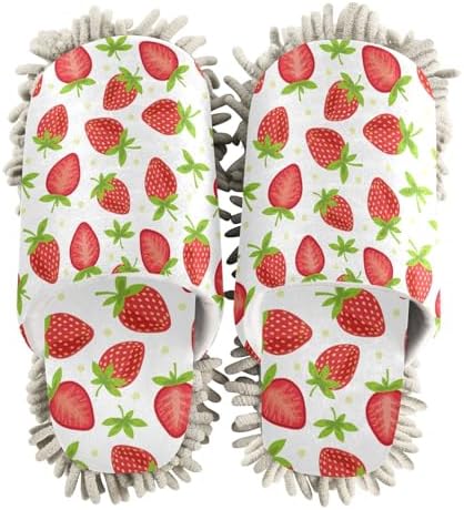 Sinestour Fruits Strawberry Mop Slippers for Floor Cleaning 1