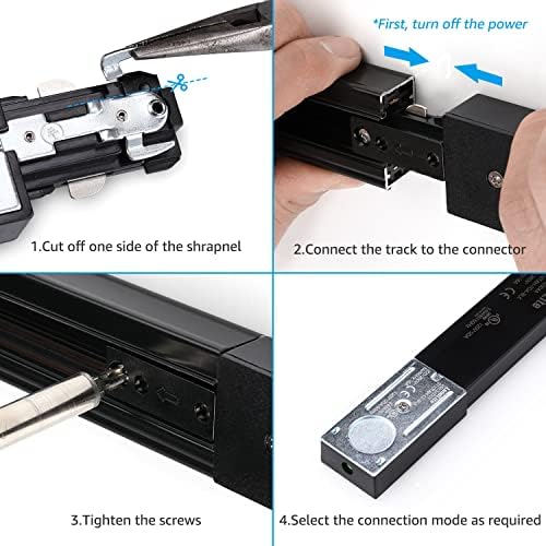 LEONLITE H Track Live End Feed Connector Black
