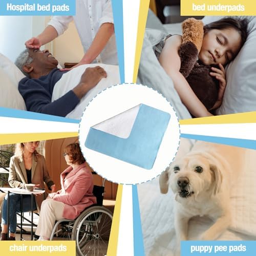 Bamuho 4-Layer Waterproof Bed Pad - Cyan 34x52
