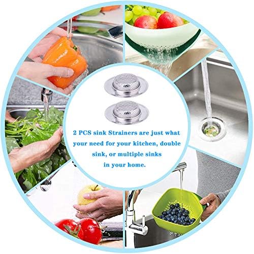 Lunyi 2 PCS Kitchen Sink Drain Strainer 45 Diameter