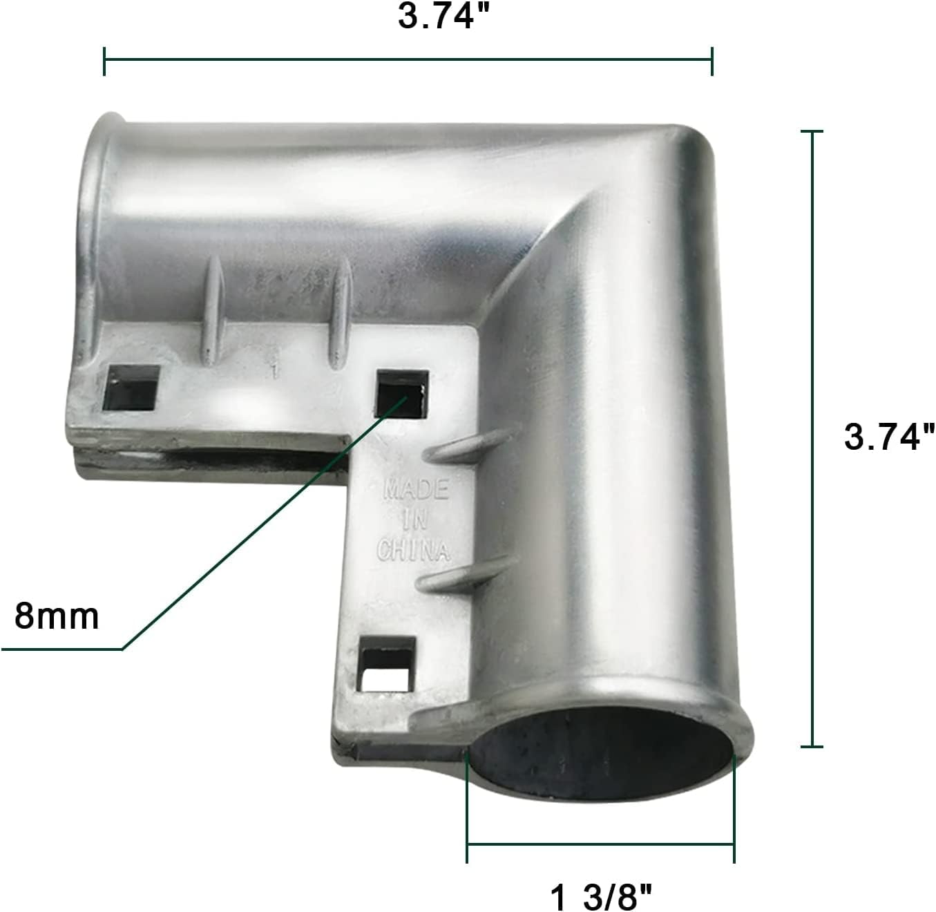 Quantfire Aluminum Chain Link Gate Corner 12-Pack